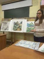 Виктория на защите произв практики. 2018