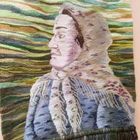 А. Линяева. Марфа сказительница. Фрагм. интерьерн. панно