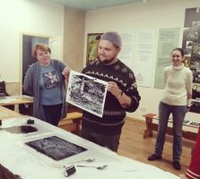 Фрагмент мастер класса по линогравюре